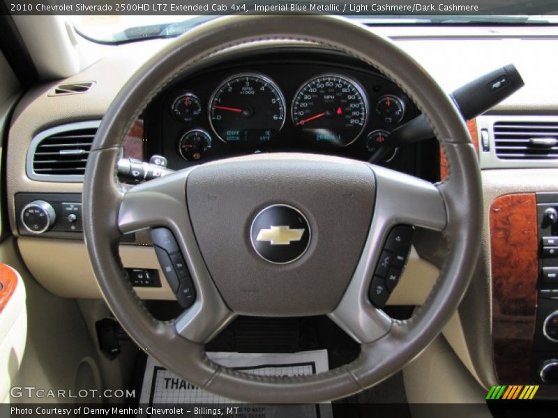 Imperial Blue Metallic / Light Cashmere/Dark Cashmere 2010 Chevrolet Silverado 2500HD LTZ Extended Cab 4x4