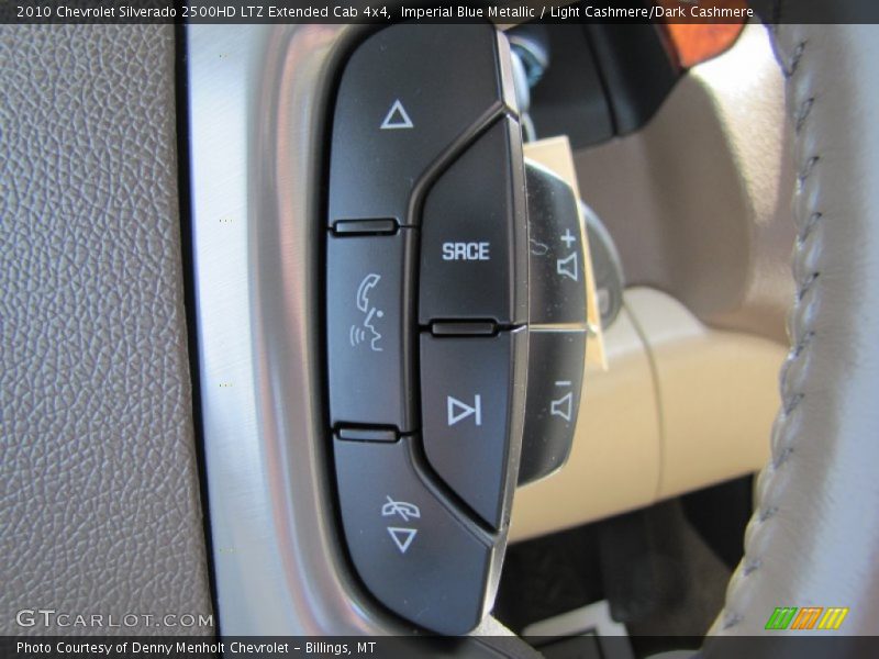 Imperial Blue Metallic / Light Cashmere/Dark Cashmere 2010 Chevrolet Silverado 2500HD LTZ Extended Cab 4x4