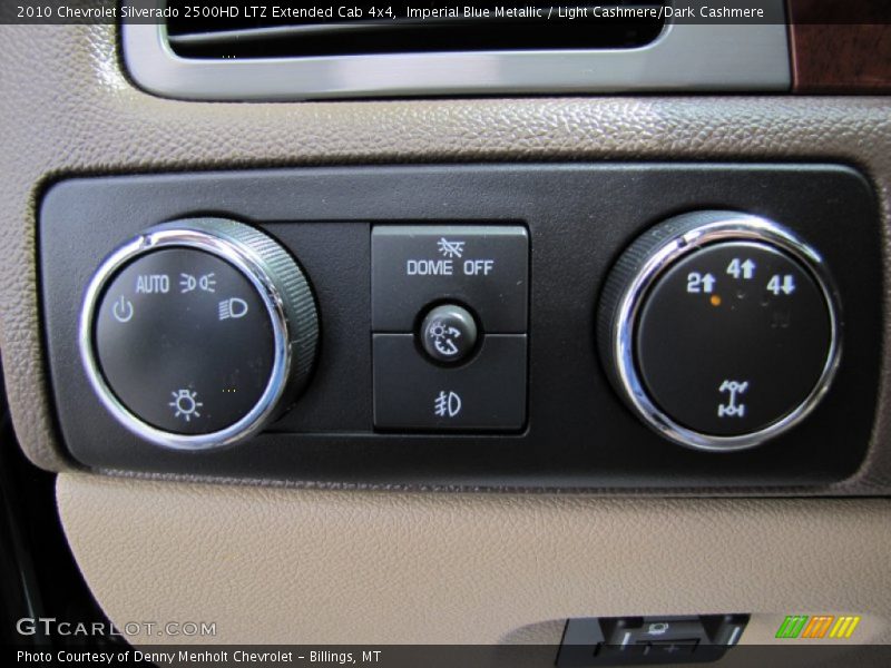 Imperial Blue Metallic / Light Cashmere/Dark Cashmere 2010 Chevrolet Silverado 2500HD LTZ Extended Cab 4x4