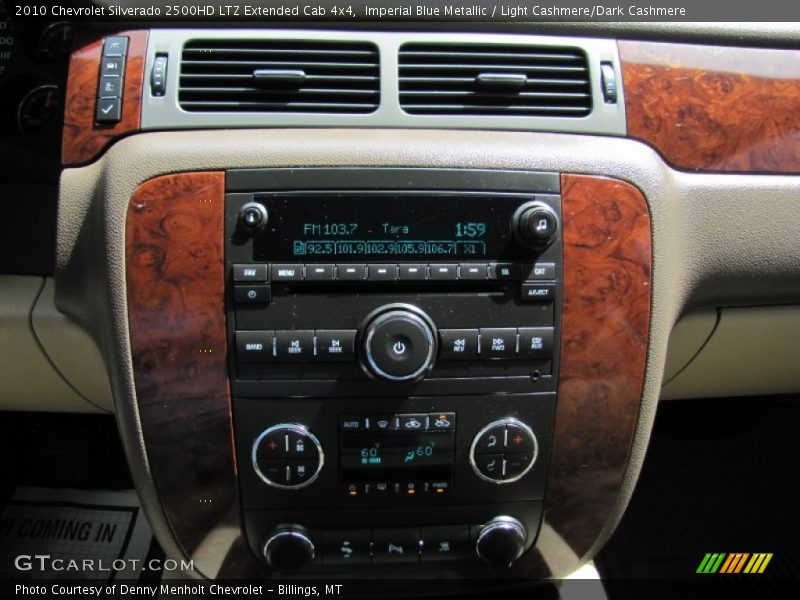 Imperial Blue Metallic / Light Cashmere/Dark Cashmere 2010 Chevrolet Silverado 2500HD LTZ Extended Cab 4x4