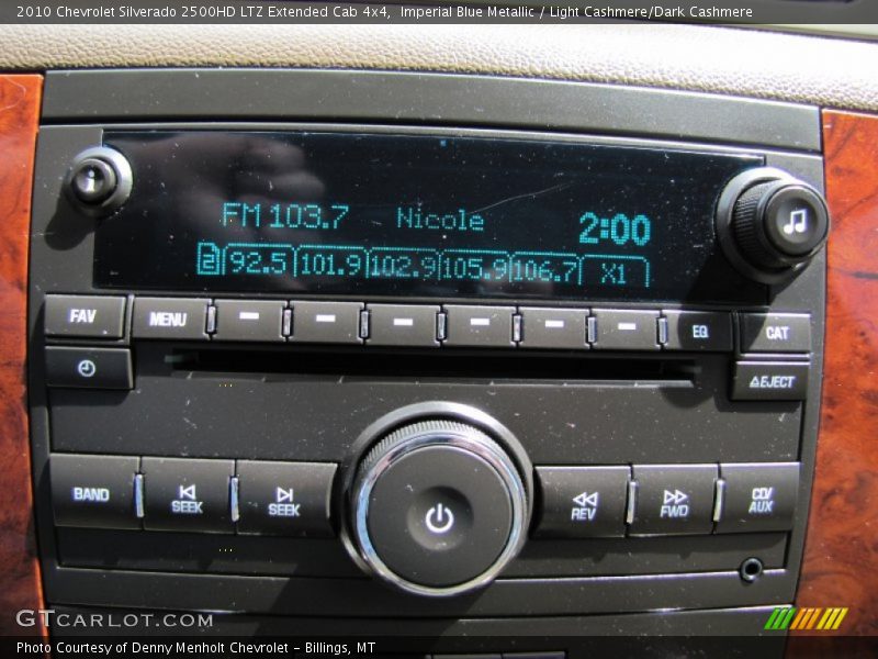 Imperial Blue Metallic / Light Cashmere/Dark Cashmere 2010 Chevrolet Silverado 2500HD LTZ Extended Cab 4x4