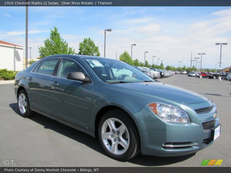 Silver Moss Metallic / Titanium 2009 Chevrolet Malibu LS Sedan