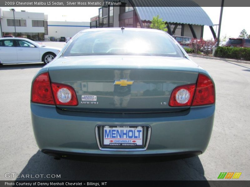 Silver Moss Metallic / Titanium 2009 Chevrolet Malibu LS Sedan
