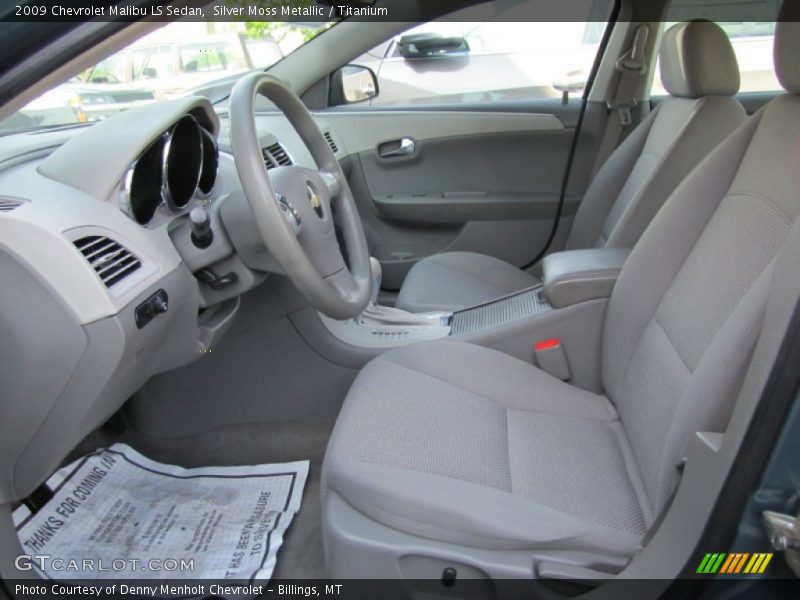 Silver Moss Metallic / Titanium 2009 Chevrolet Malibu LS Sedan