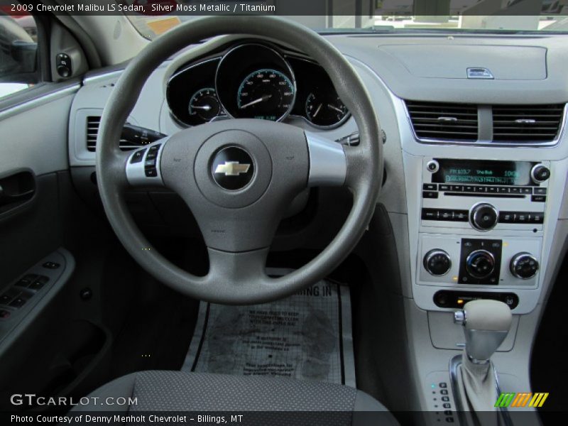 Silver Moss Metallic / Titanium 2009 Chevrolet Malibu LS Sedan