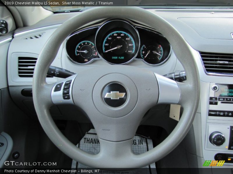 Silver Moss Metallic / Titanium 2009 Chevrolet Malibu LS Sedan