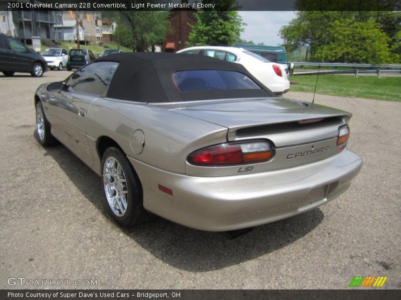 Light Pewter Metallic / Ebony 2001 Chevrolet Camaro Z28 Convertible