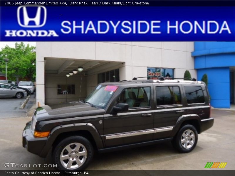 Dark Khaki Pearl / Dark Khaki/Light Graystone 2006 Jeep Commander Limited 4x4