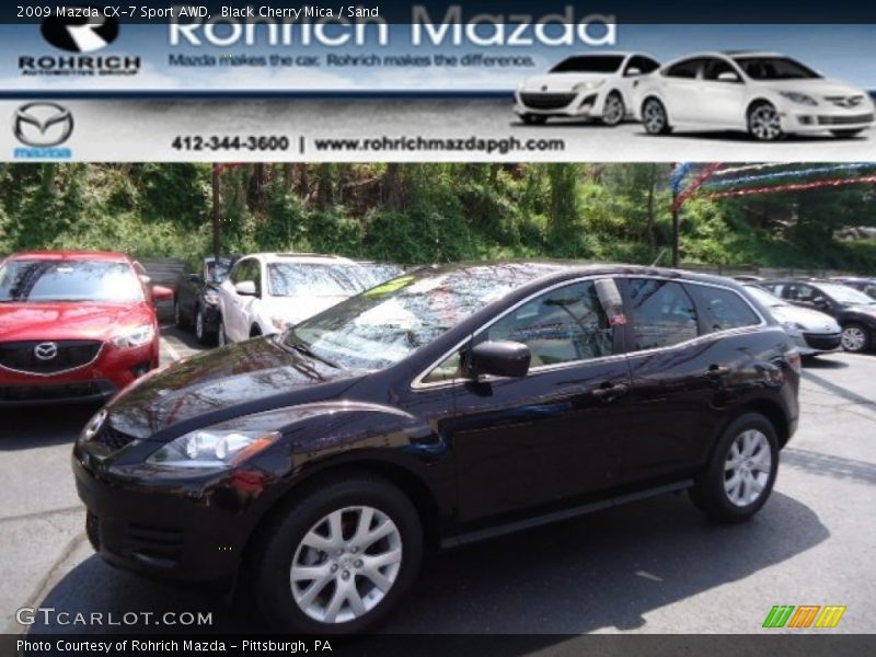 Black Cherry Mica / Sand 2009 Mazda CX-7 Sport AWD