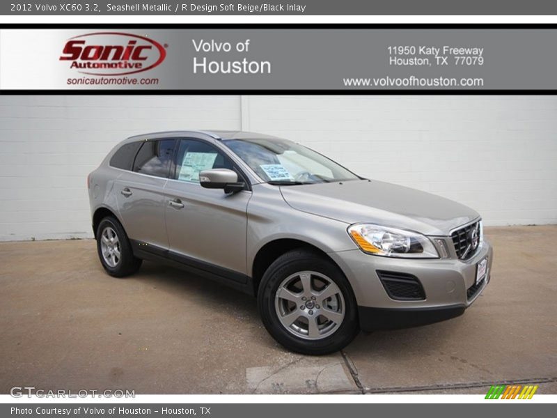 Seashell Metallic / R Design Soft Beige/Black Inlay 2012 Volvo XC60 3.2