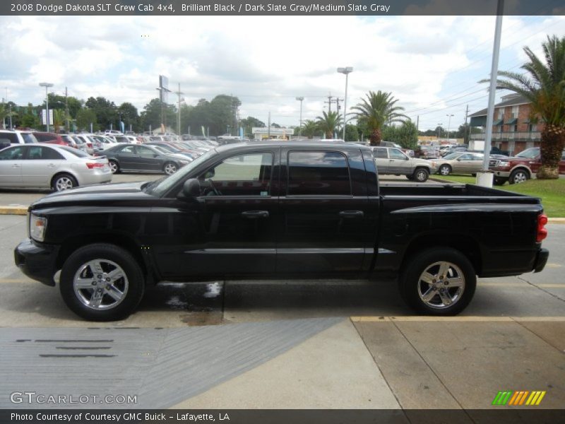 Brilliant Black / Dark Slate Gray/Medium Slate Gray 2008 Dodge Dakota SLT Crew Cab 4x4