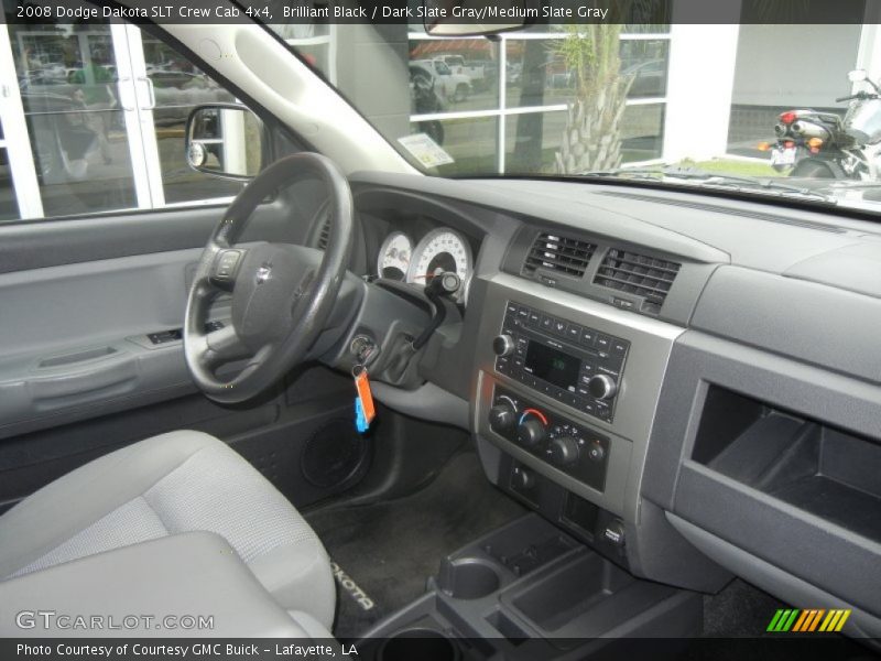 Brilliant Black / Dark Slate Gray/Medium Slate Gray 2008 Dodge Dakota SLT Crew Cab 4x4