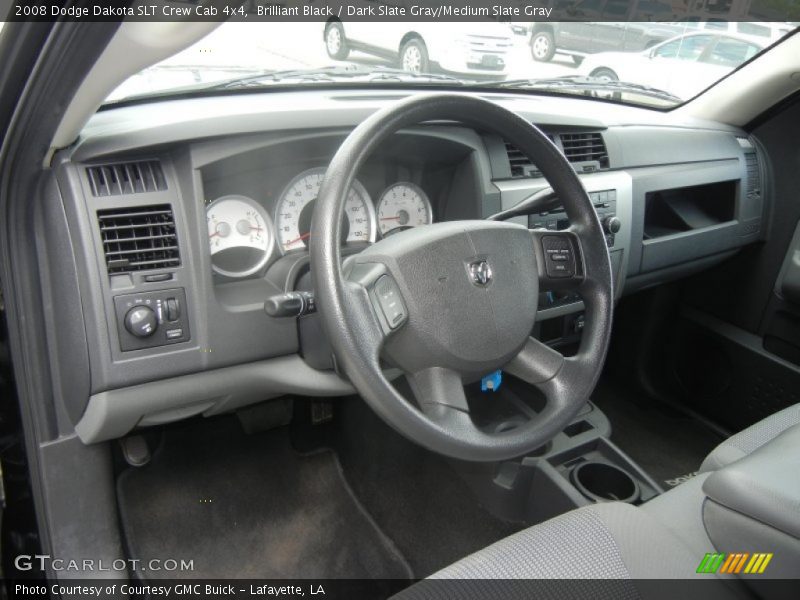 Brilliant Black / Dark Slate Gray/Medium Slate Gray 2008 Dodge Dakota SLT Crew Cab 4x4
