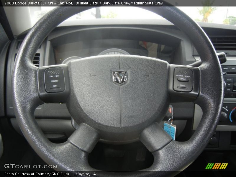 Brilliant Black / Dark Slate Gray/Medium Slate Gray 2008 Dodge Dakota SLT Crew Cab 4x4