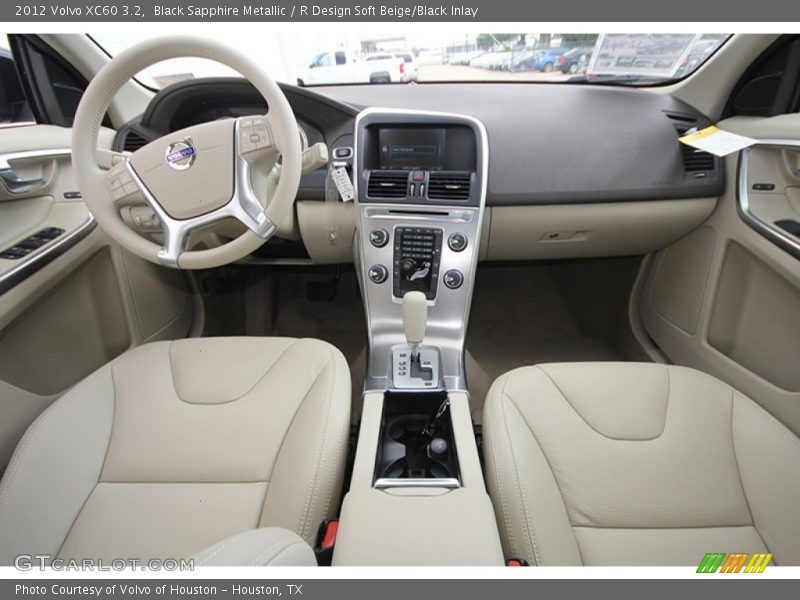 Black Sapphire Metallic / R Design Soft Beige/Black Inlay 2012 Volvo XC60 3.2