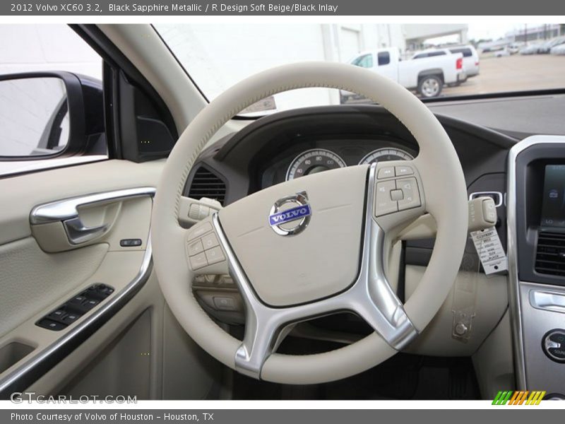 Black Sapphire Metallic / R Design Soft Beige/Black Inlay 2012 Volvo XC60 3.2