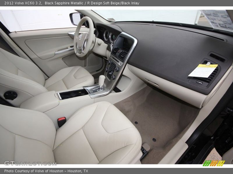 Black Sapphire Metallic / R Design Soft Beige/Black Inlay 2012 Volvo XC60 3.2