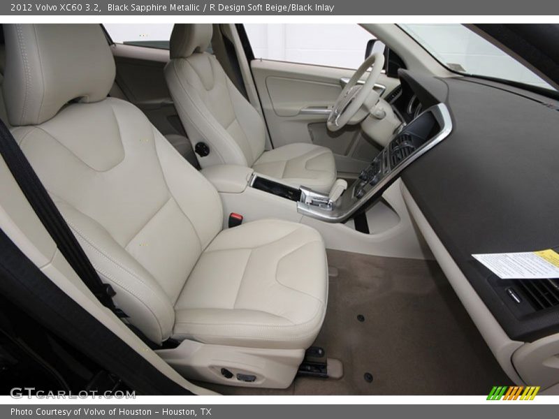Black Sapphire Metallic / R Design Soft Beige/Black Inlay 2012 Volvo XC60 3.2