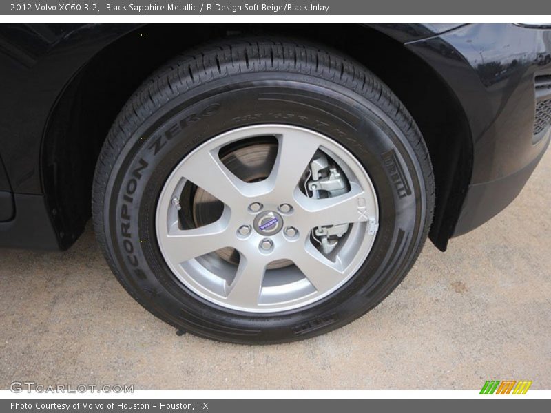 Black Sapphire Metallic / R Design Soft Beige/Black Inlay 2012 Volvo XC60 3.2