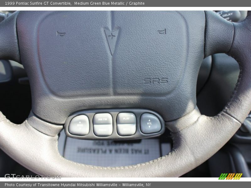 Medium Green Blue Metallic / Graphite 1999 Pontiac Sunfire GT Convertible