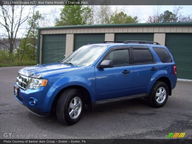 Blue Flame Metallic / Charcoal Black 2011 Ford Escape XLT