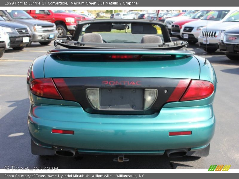 Medium Green Blue Metallic / Graphite 1999 Pontiac Sunfire GT Convertible