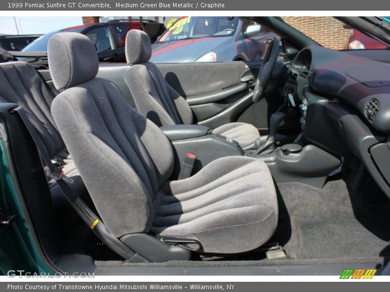 Medium Green Blue Metallic / Graphite 1999 Pontiac Sunfire GT Convertible