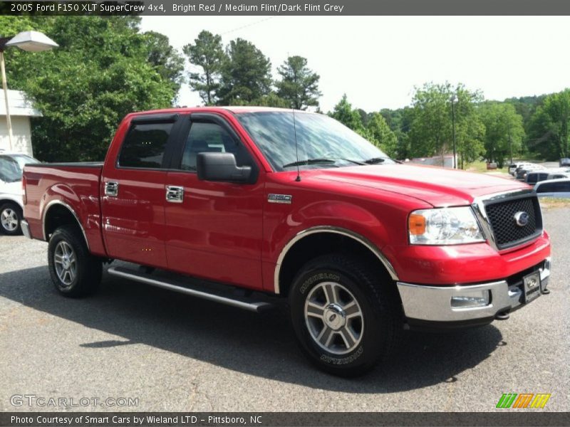 Bright Red / Medium Flint/Dark Flint Grey 2005 Ford F150 XLT SuperCrew 4x4