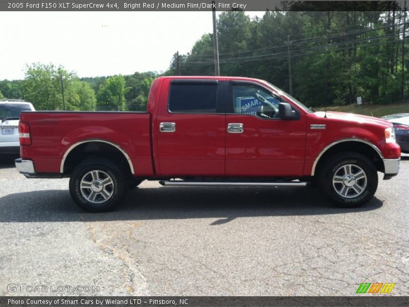 Bright Red / Medium Flint/Dark Flint Grey 2005 Ford F150 XLT SuperCrew 4x4