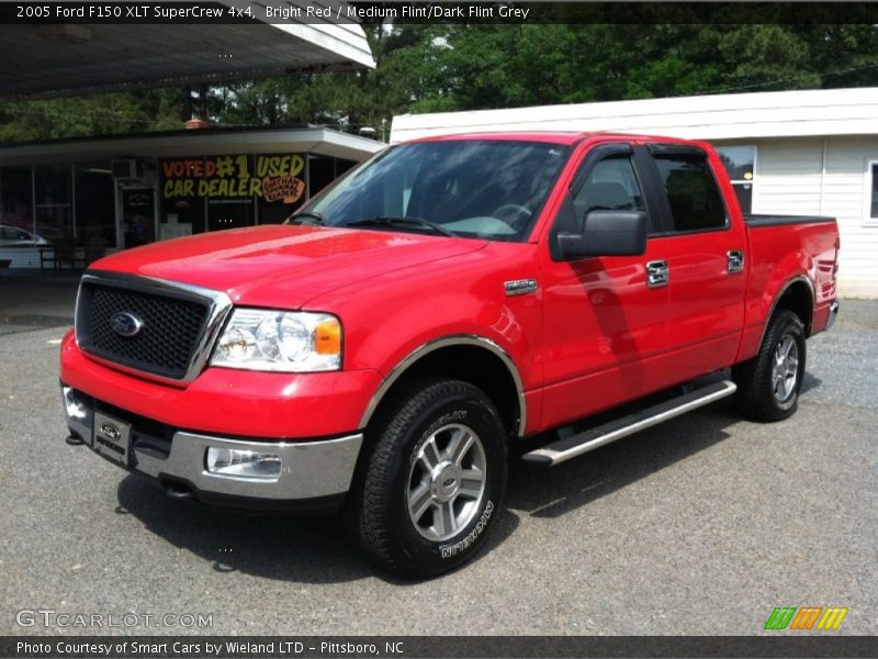 Bright Red / Medium Flint/Dark Flint Grey 2005 Ford F150 XLT SuperCrew 4x4