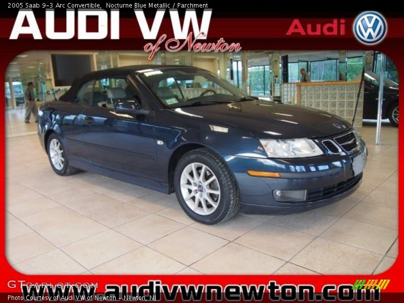 Nocturne Blue Metallic / Parchment 2005 Saab 9-3 Arc Convertible