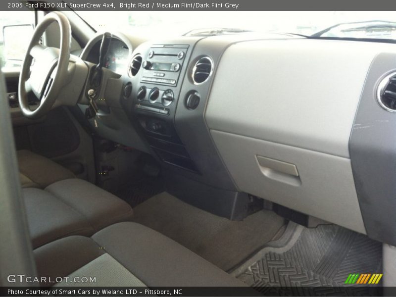 Bright Red / Medium Flint/Dark Flint Grey 2005 Ford F150 XLT SuperCrew 4x4