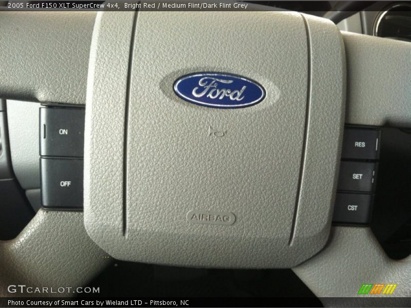Bright Red / Medium Flint/Dark Flint Grey 2005 Ford F150 XLT SuperCrew 4x4