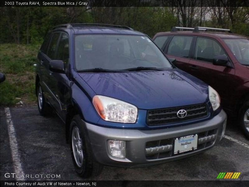 Spectra Blue Mica / Gray 2003 Toyota RAV4