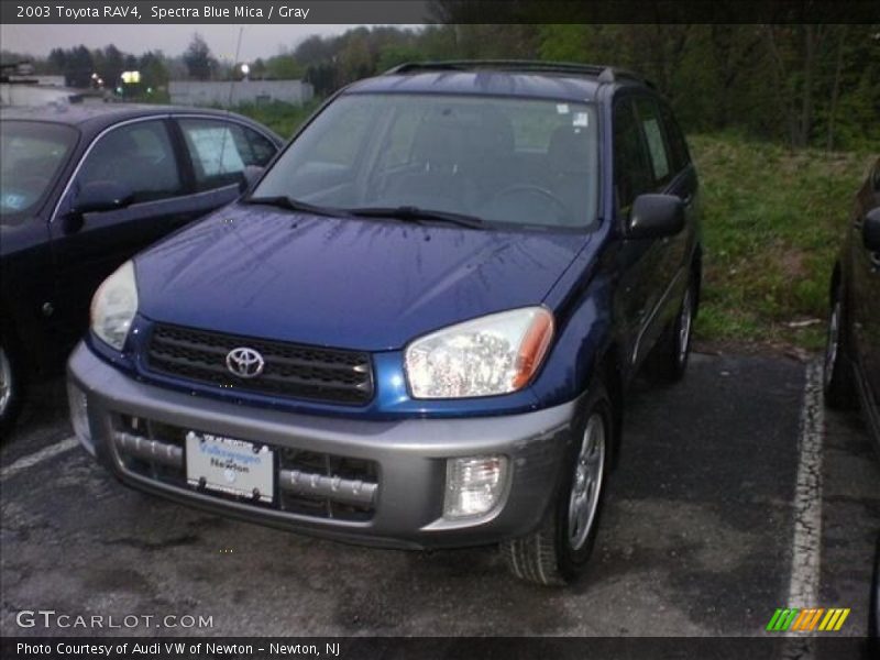 Spectra Blue Mica / Gray 2003 Toyota RAV4