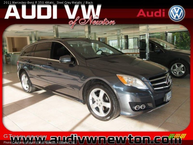 Steel Grey Metallic / Black 2011 Mercedes-Benz R 350 4Matic