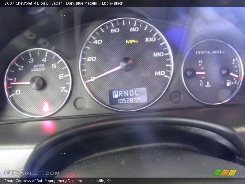 Dark Blue Metallic / Ebony Black 2007 Chevrolet Malibu LT Sedan