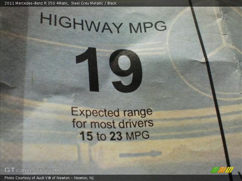 Steel Grey Metallic / Black 2011 Mercedes-Benz R 350 4Matic