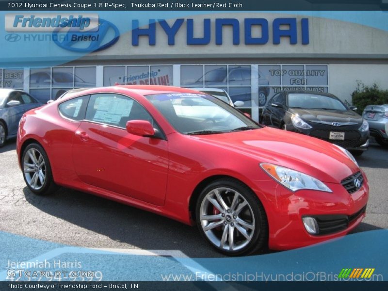 Tsukuba Red / Black Leather/Red Cloth 2012 Hyundai Genesis Coupe 3.8 R-Spec