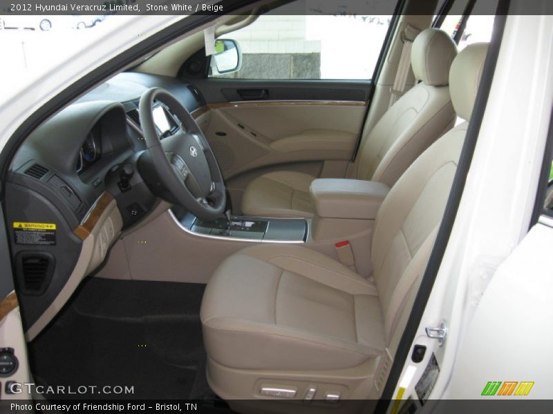 Stone White / Beige 2012 Hyundai Veracruz Limited