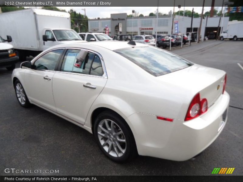White Diamond Tricoat / Ebony 2012 Chevrolet Malibu LTZ