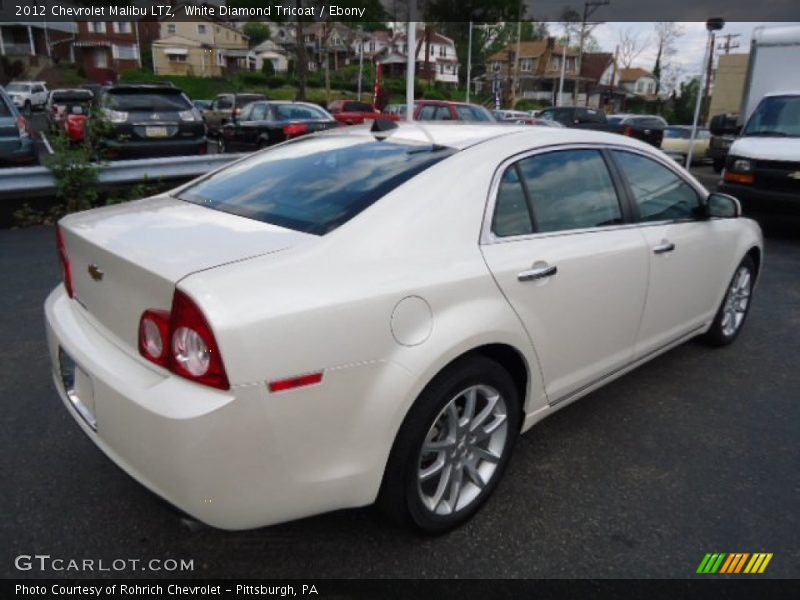White Diamond Tricoat / Ebony 2012 Chevrolet Malibu LTZ