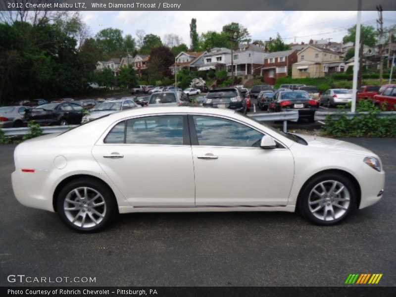 White Diamond Tricoat / Ebony 2012 Chevrolet Malibu LTZ