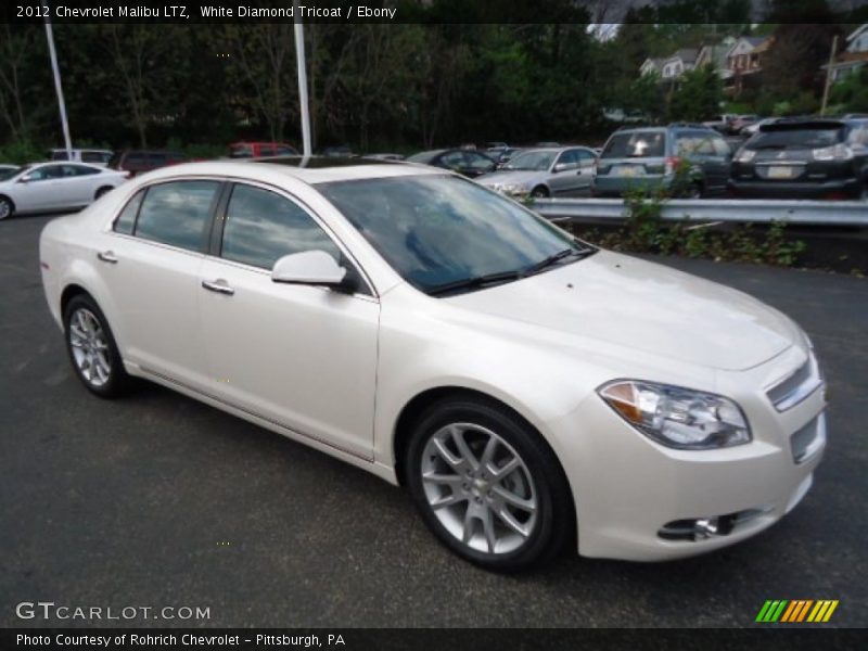 White Diamond Tricoat / Ebony 2012 Chevrolet Malibu LTZ