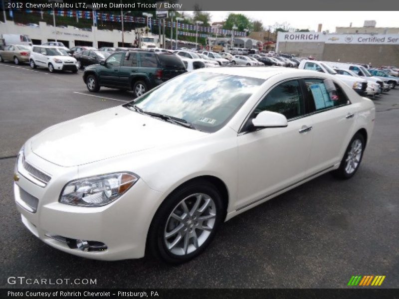 White Diamond Tricoat / Ebony 2012 Chevrolet Malibu LTZ