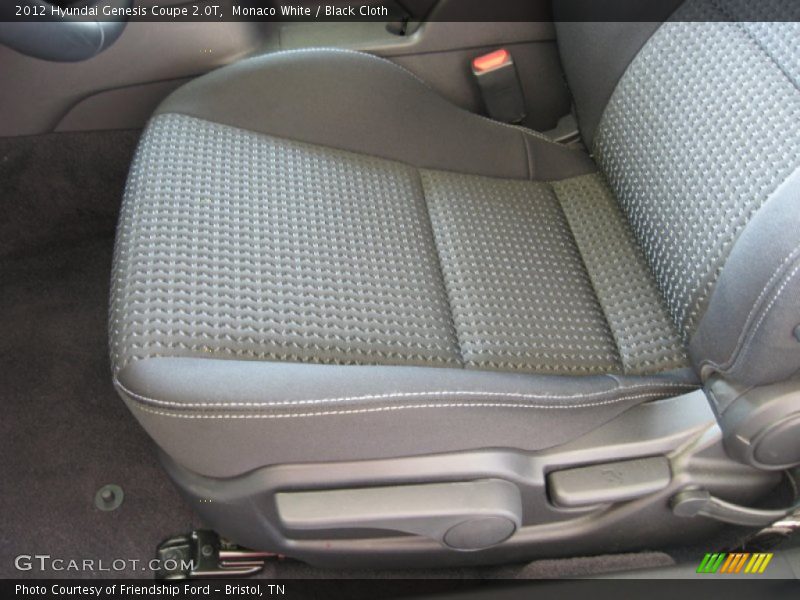 Monaco White / Black Cloth 2012 Hyundai Genesis Coupe 2.0T