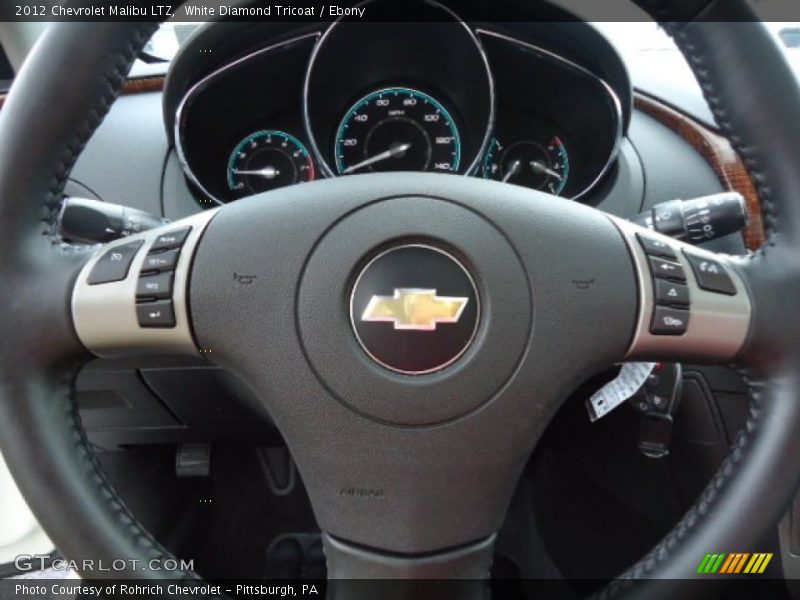 White Diamond Tricoat / Ebony 2012 Chevrolet Malibu LTZ