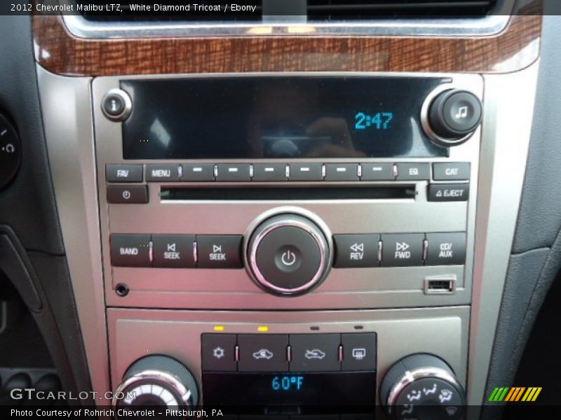 White Diamond Tricoat / Ebony 2012 Chevrolet Malibu LTZ