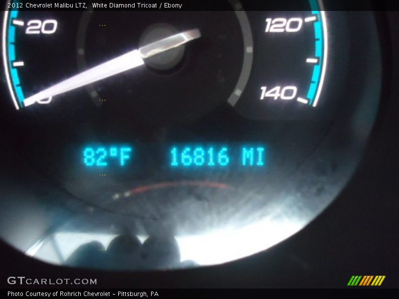White Diamond Tricoat / Ebony 2012 Chevrolet Malibu LTZ