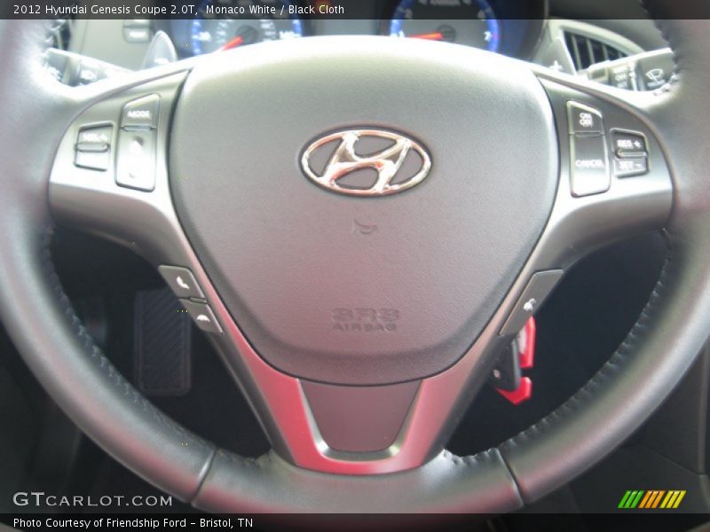 Monaco White / Black Cloth 2012 Hyundai Genesis Coupe 2.0T